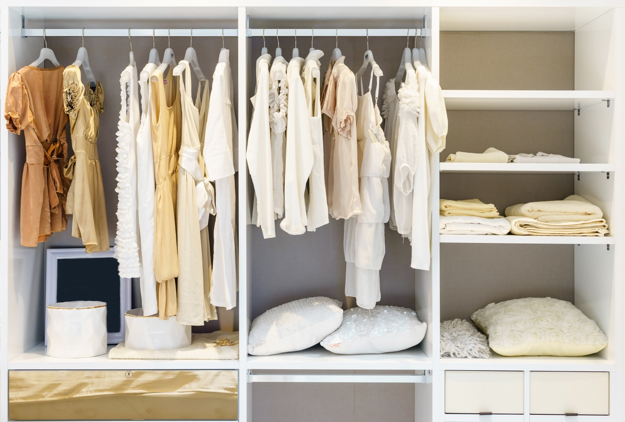 organized clothes closet