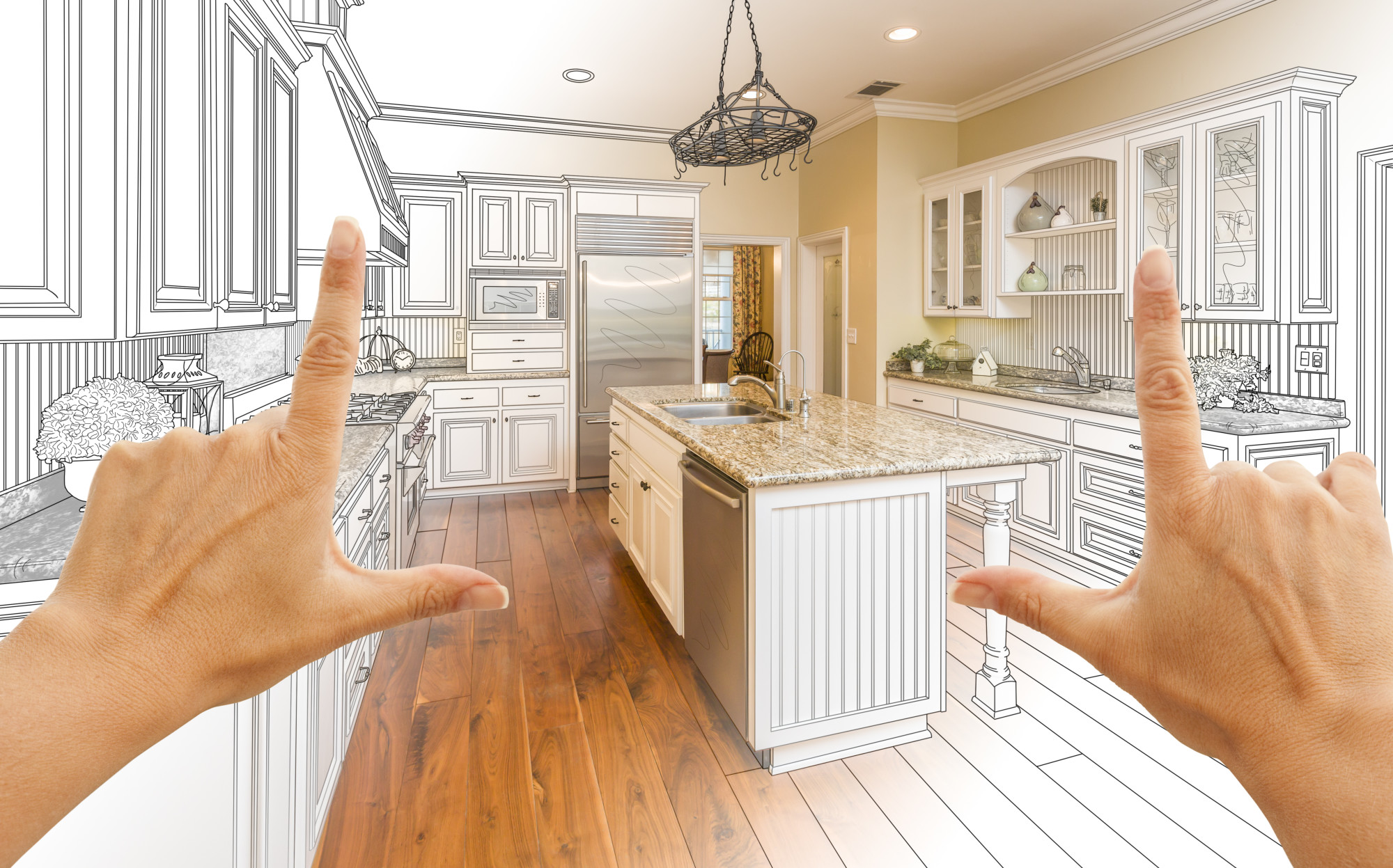 Person Planning a Kitchen Makeover